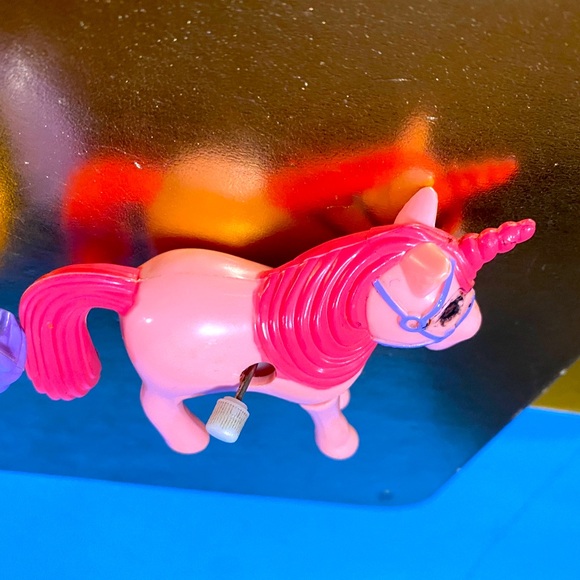 HAPPY HOOFERS PONIES VTG 90’s WIND UP UNICORN & PRANCING PONY TOYS 3” RARE - Picture 8 of 15